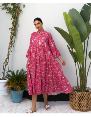 Summer cotton trimmed dress 