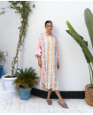 Aztec embroidery cotton dress