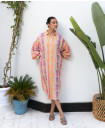Aztec embroidery cotton dress