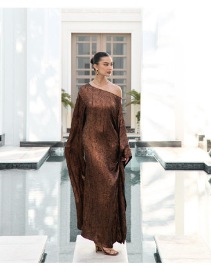 Lame metallic kaftan
