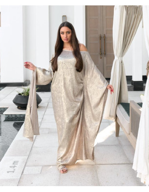 Lame metallic kaftan