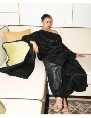 Lame metallic kaftan