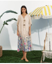 Italian linen floral dress