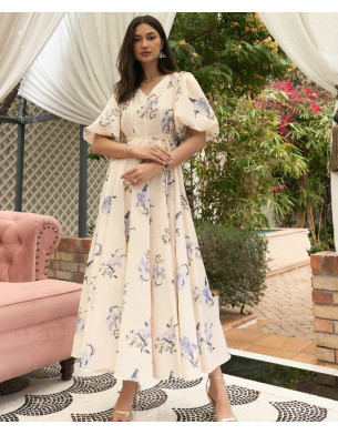 floral lavender dress