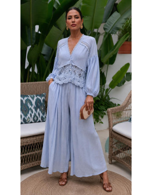 cotton trimmed set