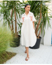 palm embellished dress