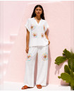 Beaded cotton summer set