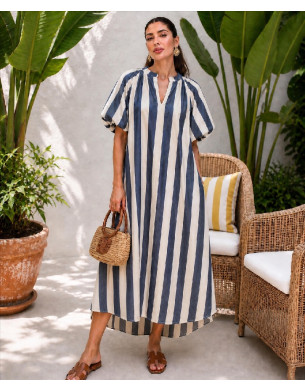 Cotton striped dress