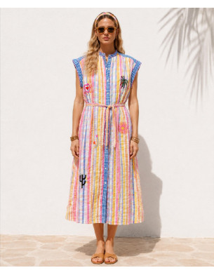 cotton embroidery dress