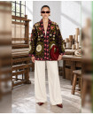 Velvet embroidery jacket