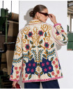 Velvet embroidery jacket